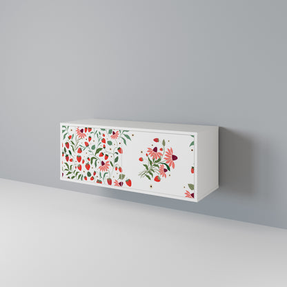 FLOWERS AND STRAWBERRIES Mobile TV Compatto a 2 Ante