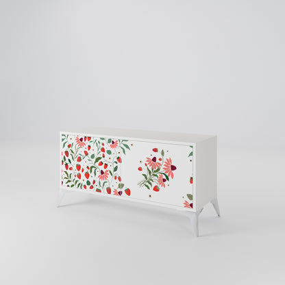 FLOWERS AND STRAWBERRIES Mobile TV Compatto a 2 Ante