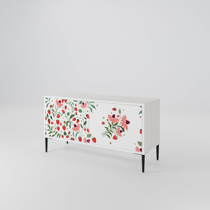 FLOWERS AND STRAWBERRIES Mobile TV Compatto a 2 Ante
