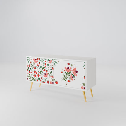 FLOWERS AND STRAWBERRIES Mobile TV Compatto a 2 Ante