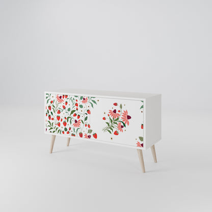 FLOWERS AND STRAWBERRIES Mobile TV Compatto a 2 Ante