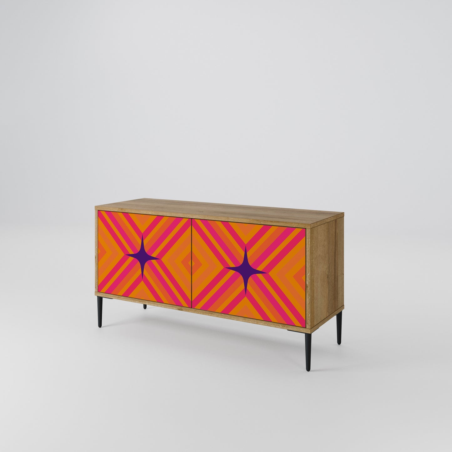 GEOMETRIC BRILLIANCE Compact 2-Door TV Cabinet