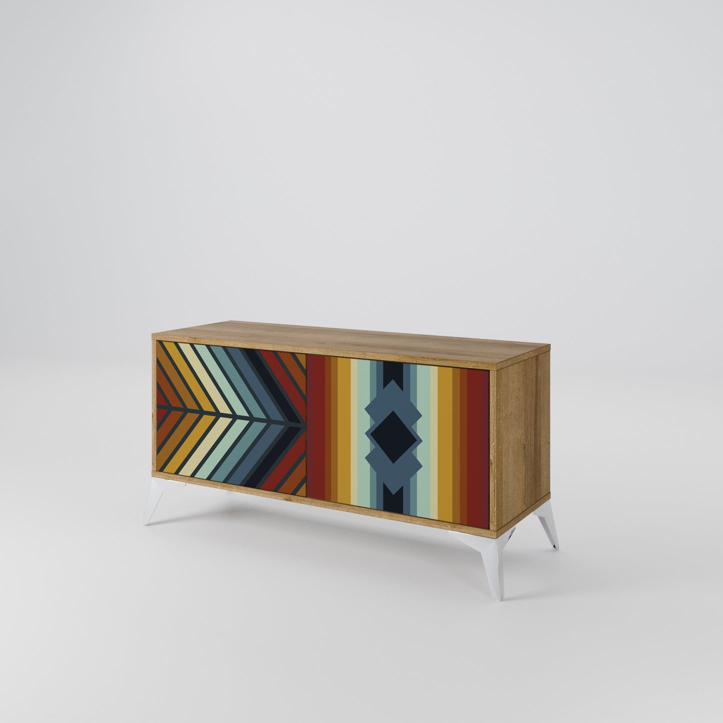 INDIGENOUS ZIGZAG Compact 2-Door TV Cabinet