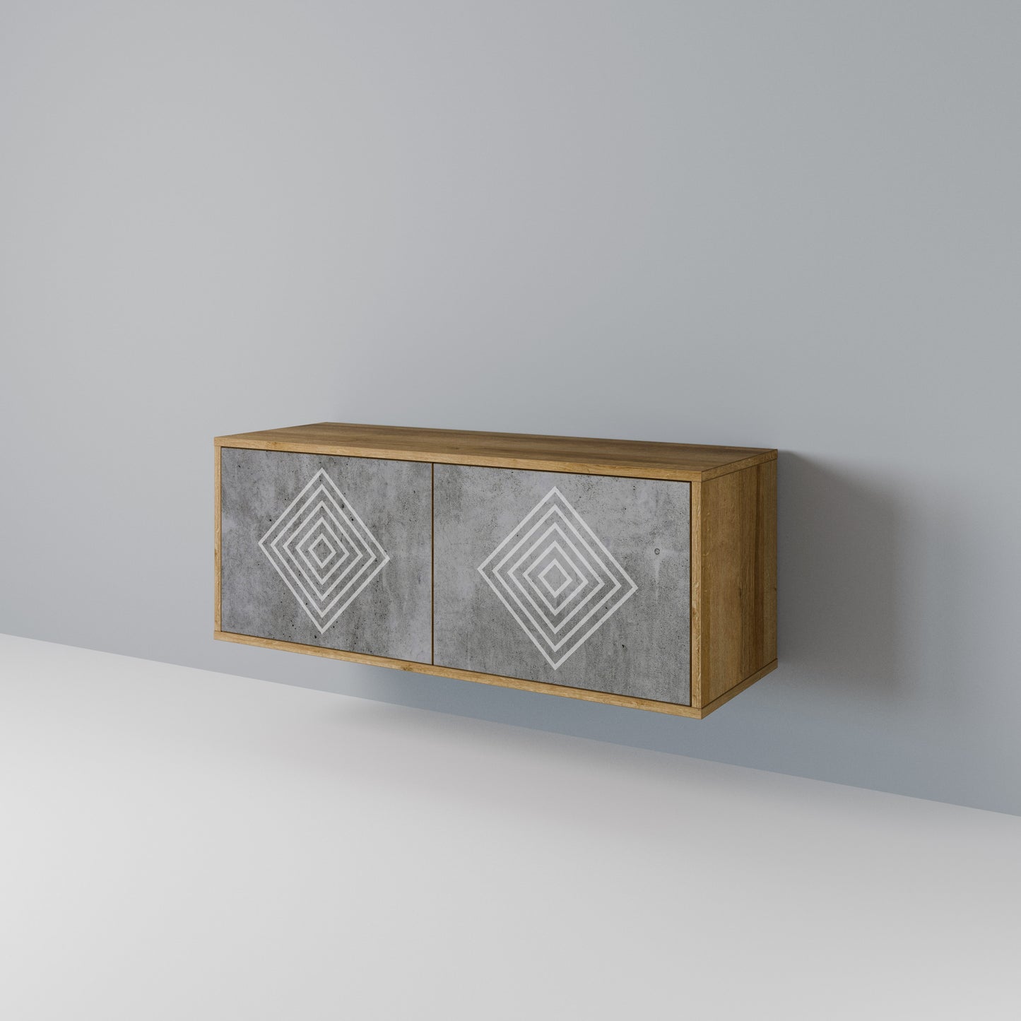 POLYGONAL ARTISTRY Compact 2-Door TV Cabinet