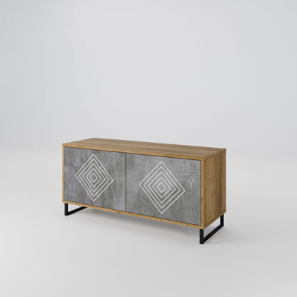 POLYGONAL ARTISTRY Mobile TV Compatto a 2 Ante