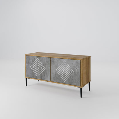 POLYGONAL ARTISTRY Mobile TV Compatto a 2 Ante