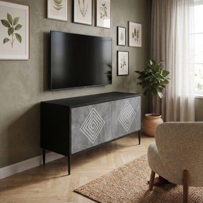 POLYGONAL ARTISTRY Mobile TV Compatto a 2 Ante