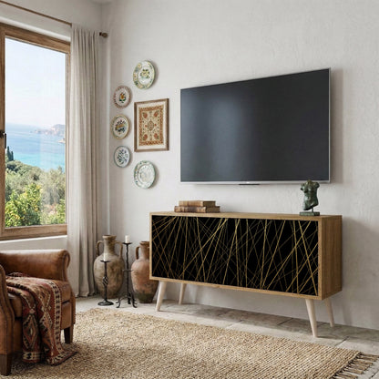 BRIGHT MESH Compact 2-Door TV Cabinet