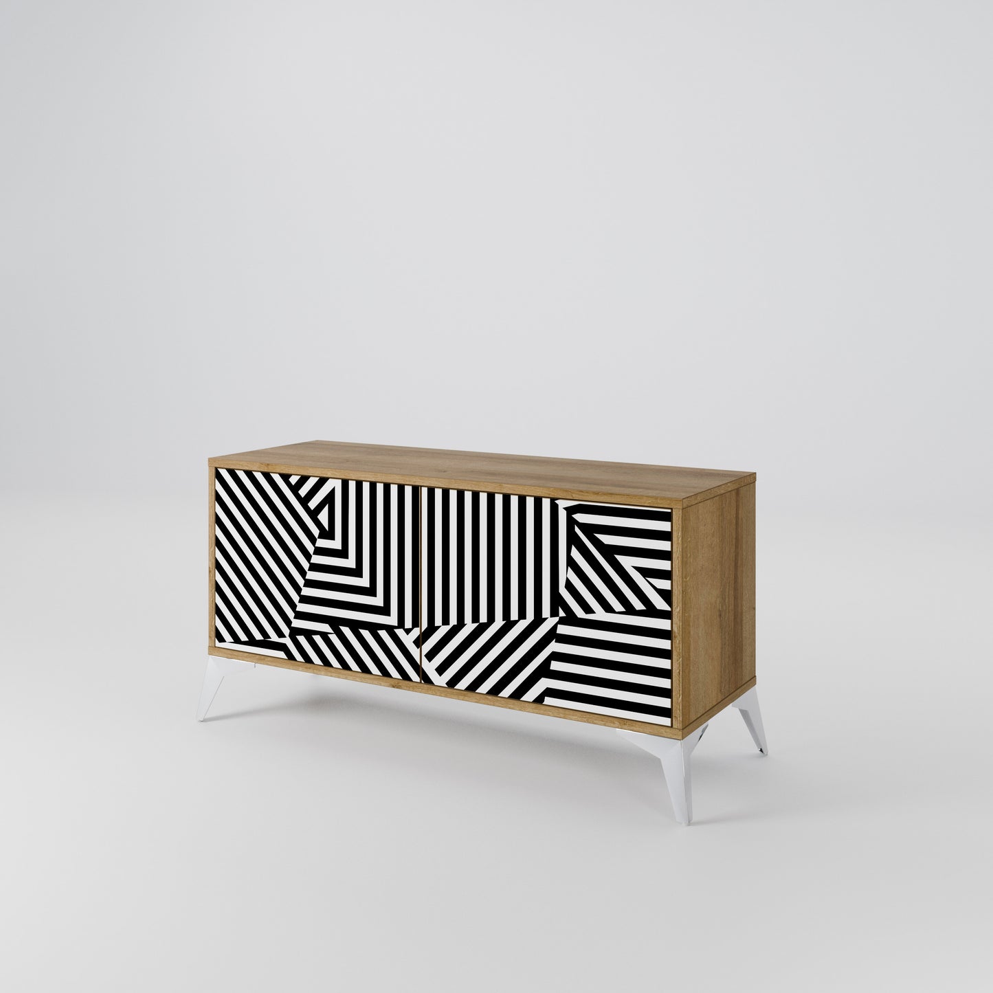 ILLUSIONARY LATTICE Compact 2-Door TV Cabinet