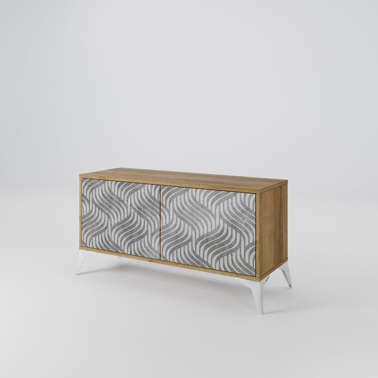 CONCRETE MOVEMENT Compact 2-Door TV Cabinet