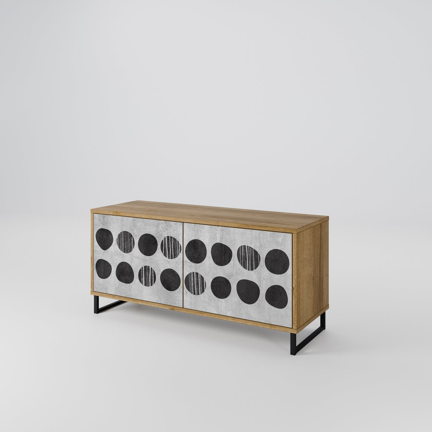 GHOSTLY GRADIENTS Compact 2-Door TV Cabinet