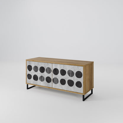 GHOSTLY GRADIENTS Compact 2-Door TV Cabinet
