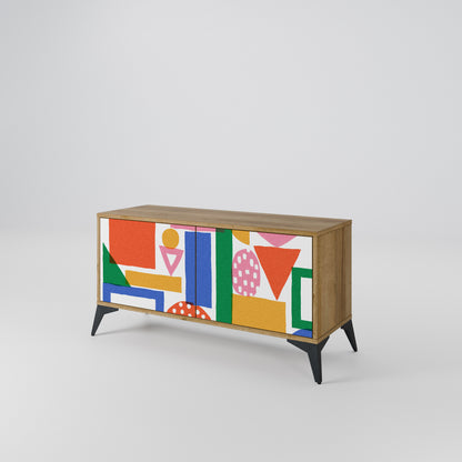 GEOMETRIC GLIMMER Mobile TV Compatto a 2 Ante