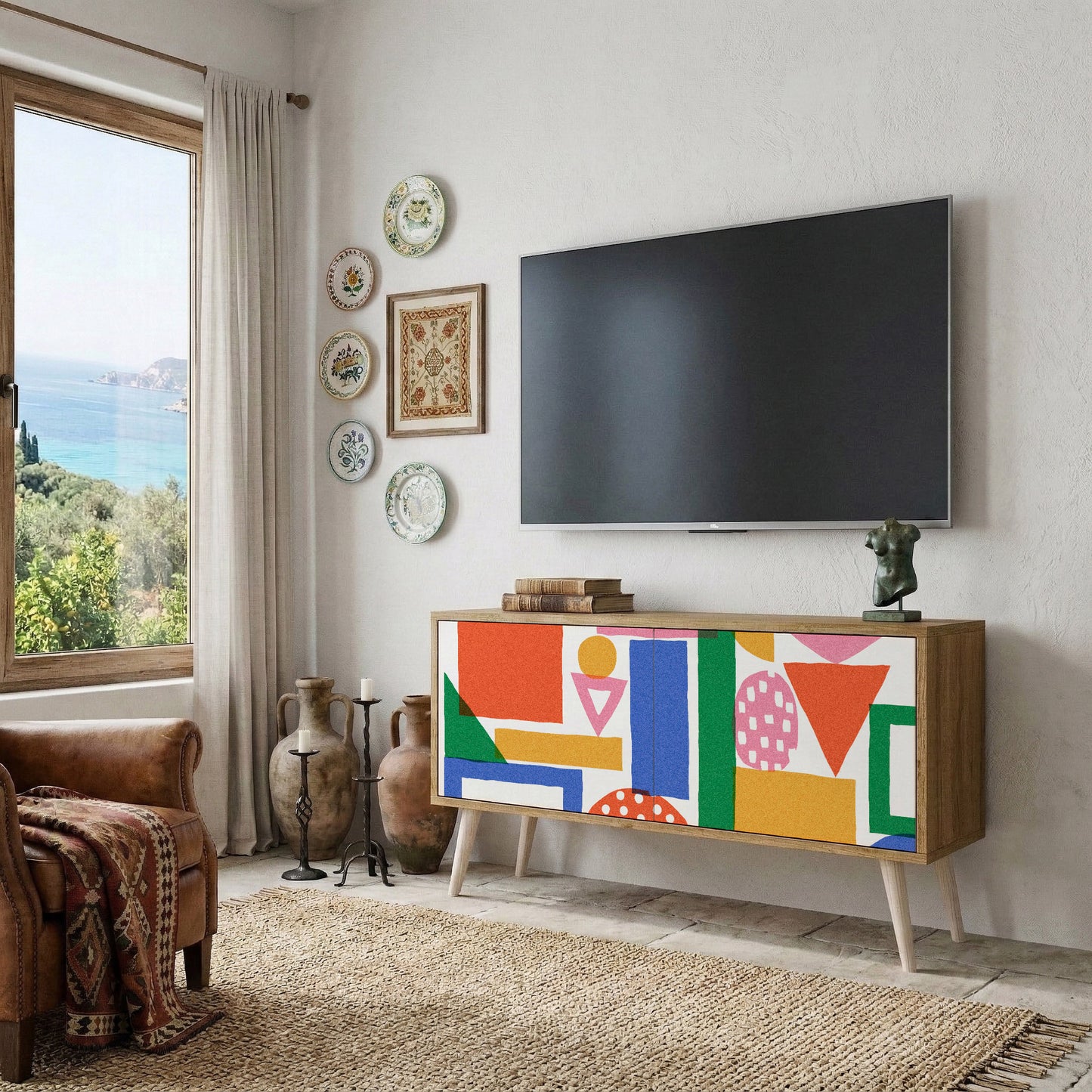 GEOMETRIC GLIMMER Mobile TV Compatto a 2 Ante