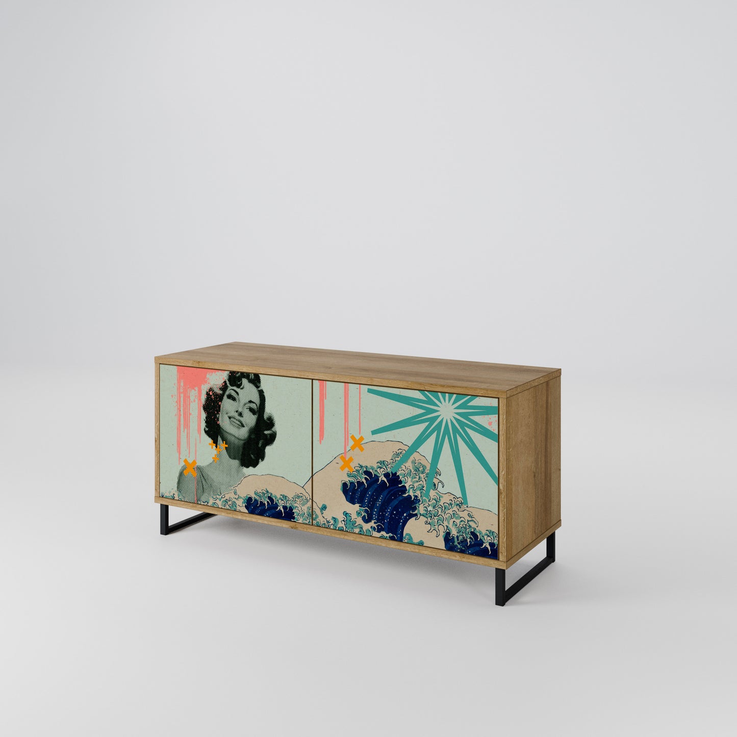 KANAGAWA BEAUTY Compact 2-Door TV Cabinet