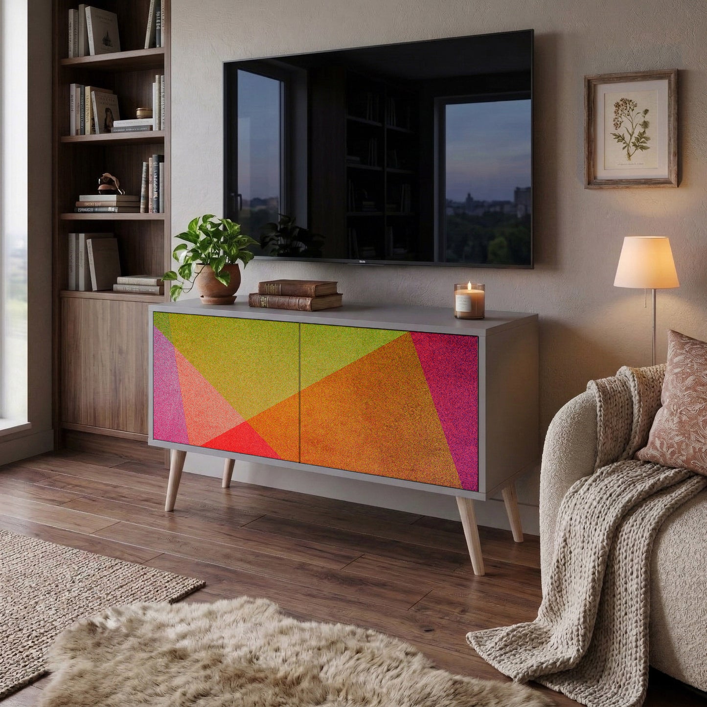 VIVID GEOMETRY Mobile TV Compatto a 2 Ante