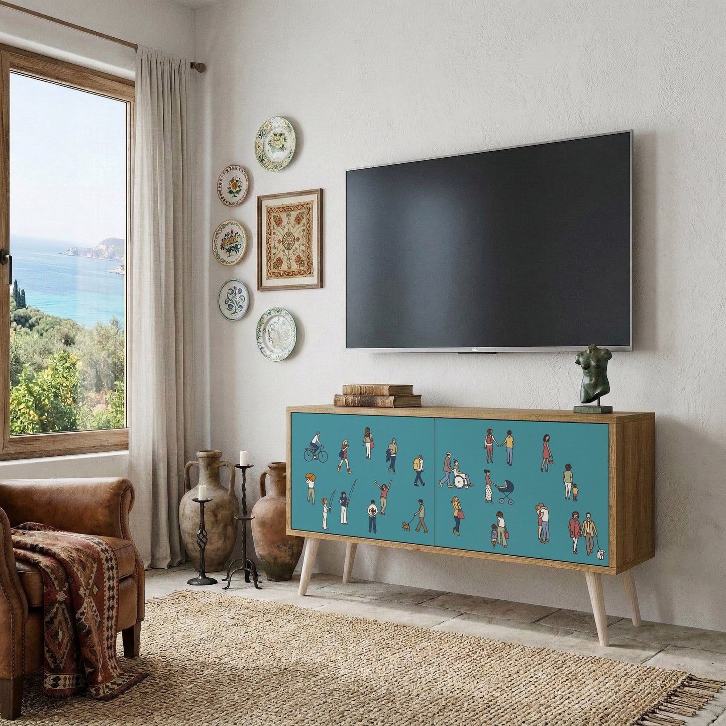 COLLECTIVE STREAM Mobile TV Compatto a 2 Ante