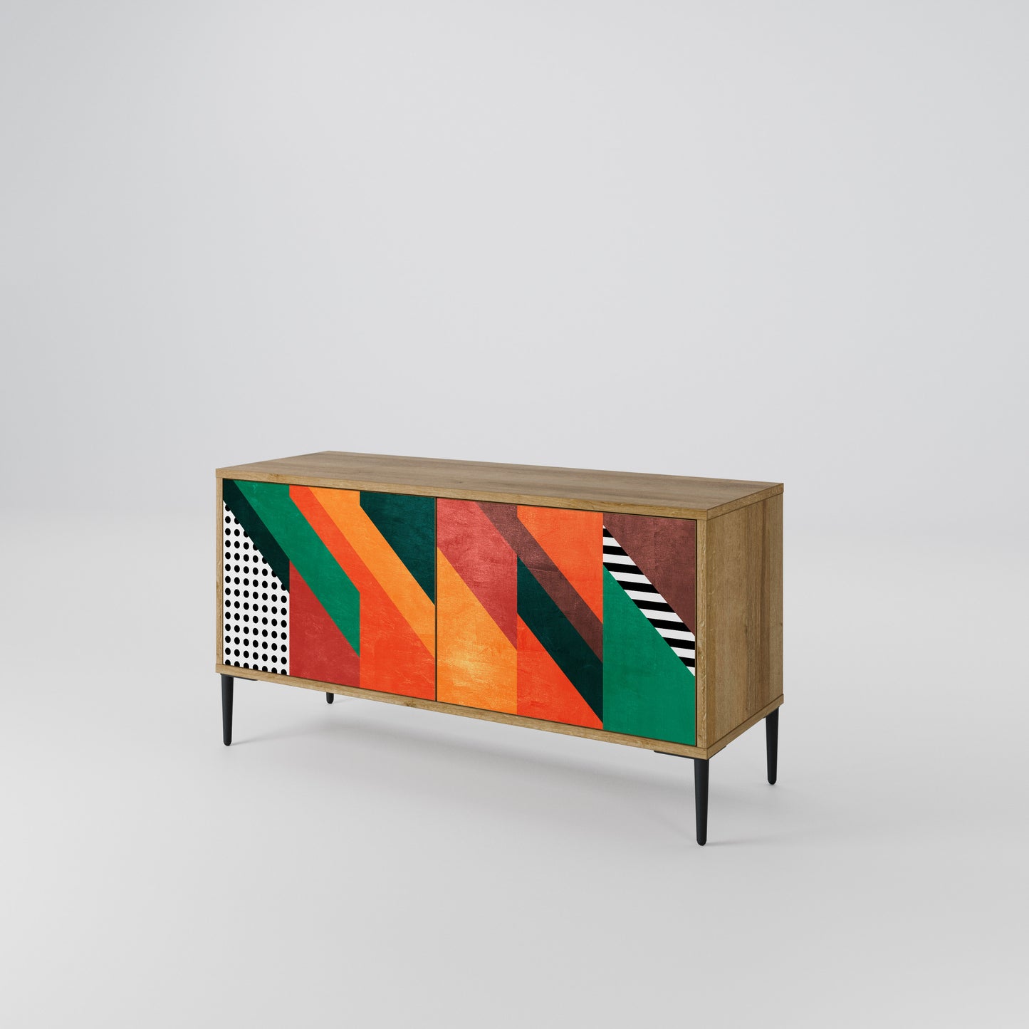 MAKESHIFT ARTISTRY Compact 2-Door TV Cabinet