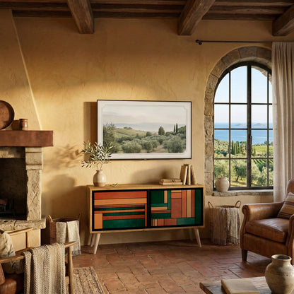 EARTHY FIGURES Compact 2-Door TV Cabinet