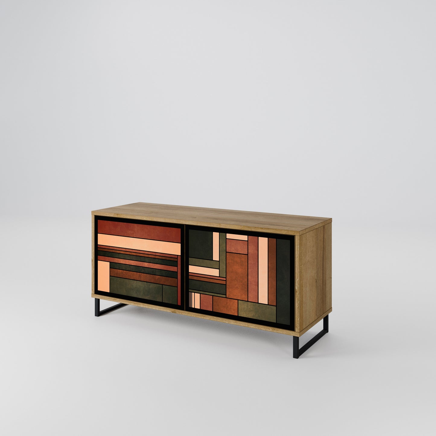 FIGURES OF NATURE Compact 2-Door TV Cabinet