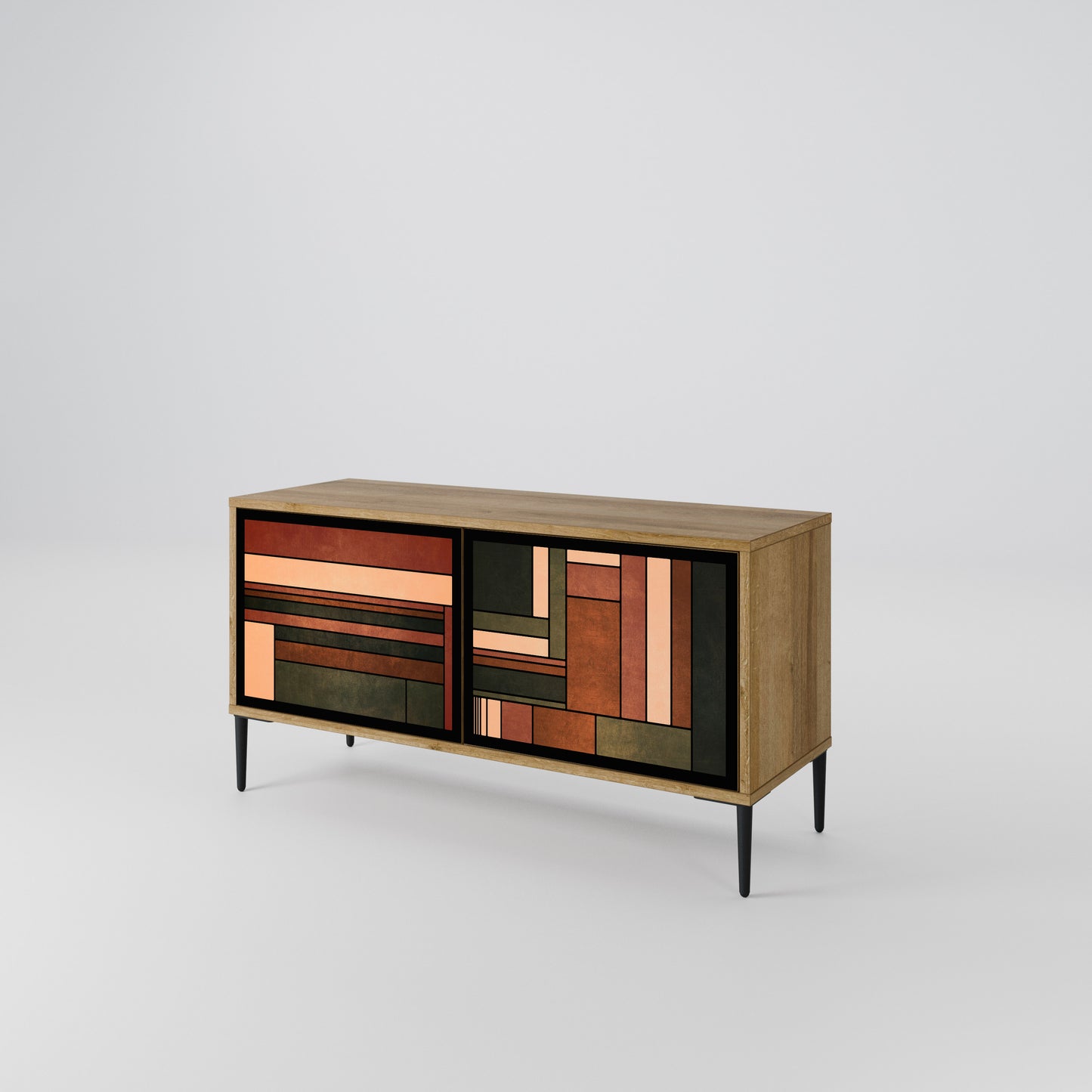 FIGURES OF NATURE Compact 2-Door TV Cabinet