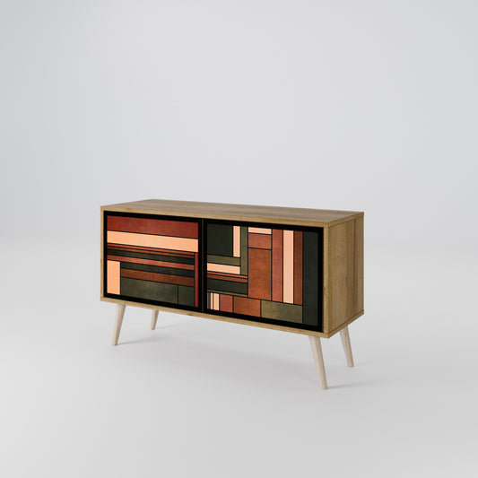 FIGURES OF NATURE Compact 2-Door TV Cabinet