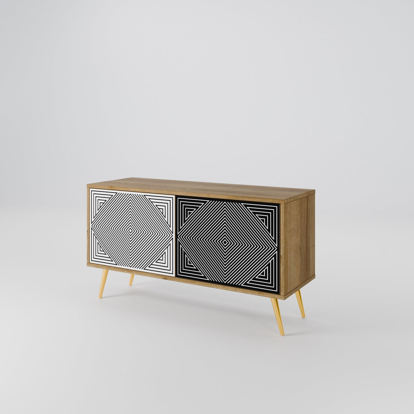 POLYGON ILLUSION Mobile TV Compatto a 2 Ante