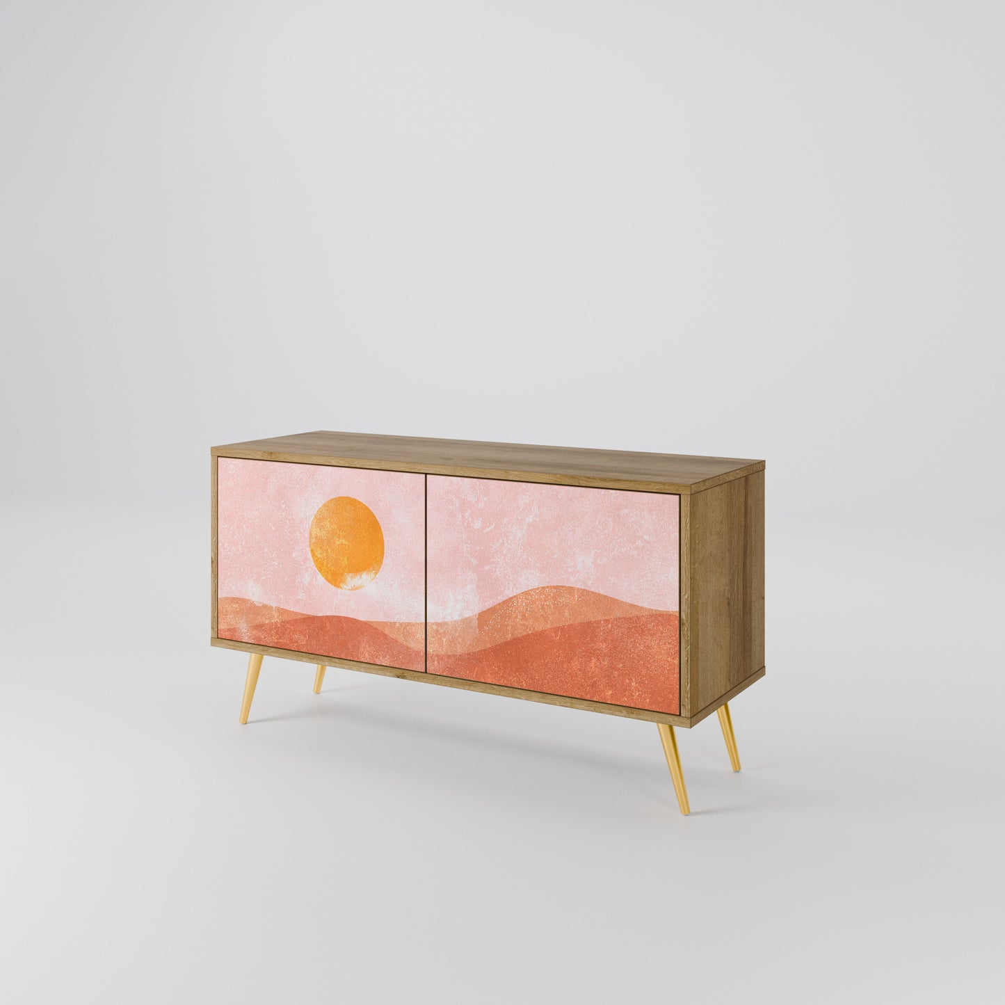 LUMINOUS SUNLIGHT Compact 2-Door TV Cabinet