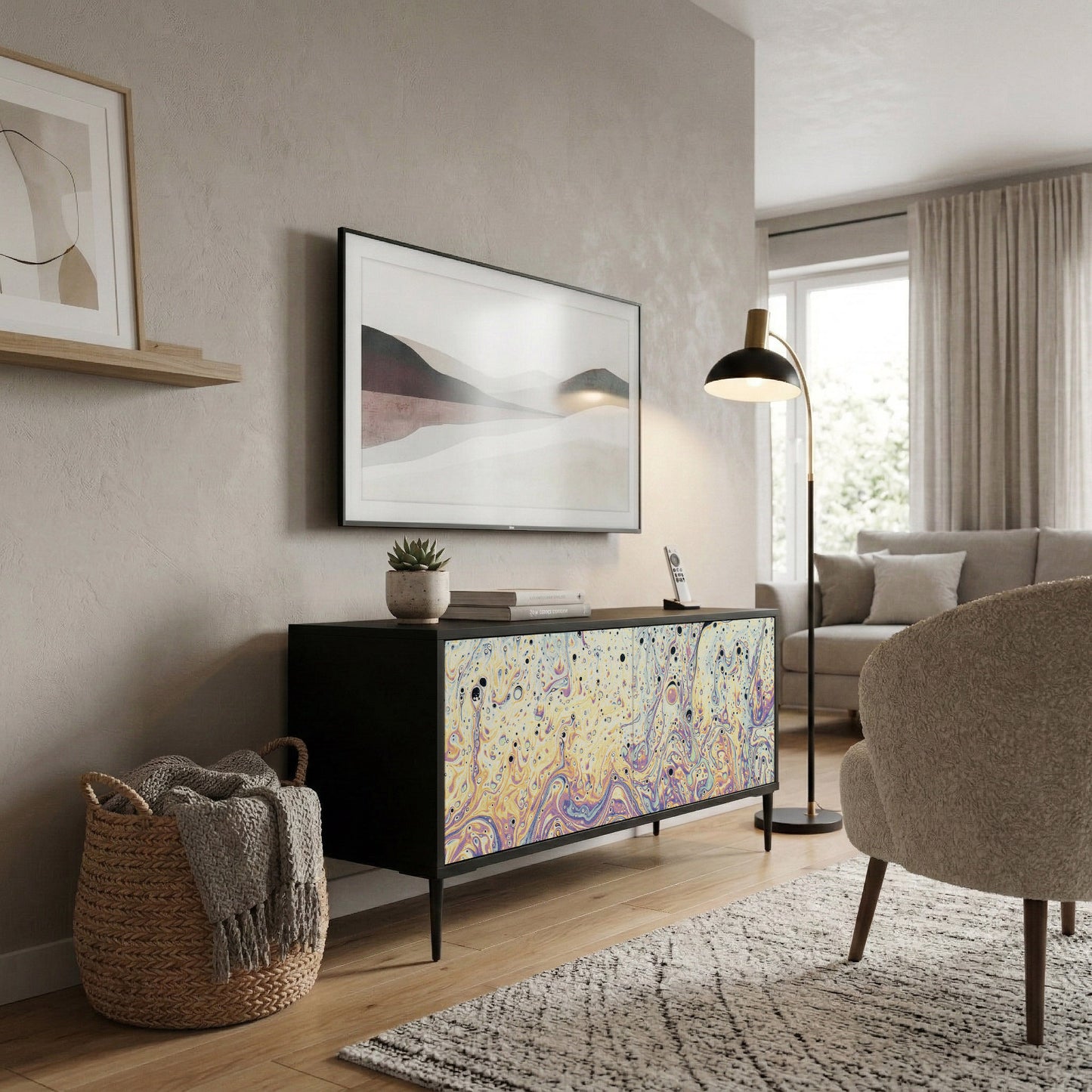 MOSAIC OF COLORS Compact 2-Door TV Cabinet