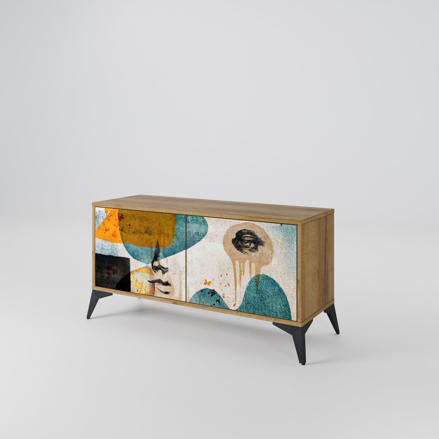 ABSTRACT FACES Mobile TV Compatto a 2 Ante