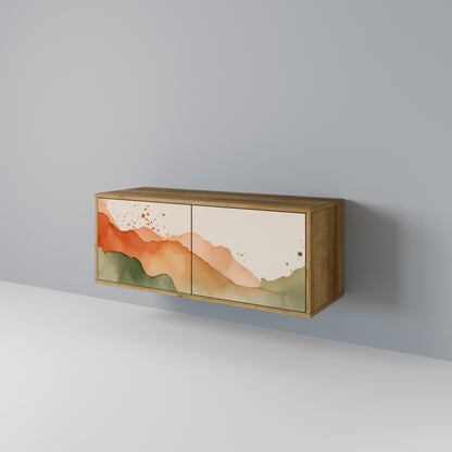 WATERCOLOUR PEAKS Mobile TV Compatto a 2 Ante