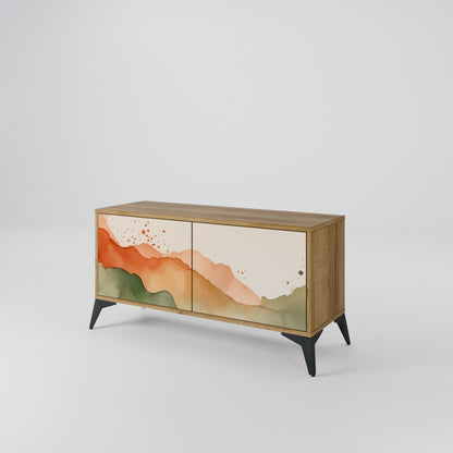 WATERCOLOUR PEAKS Mobile TV Compatto a 2 Ante