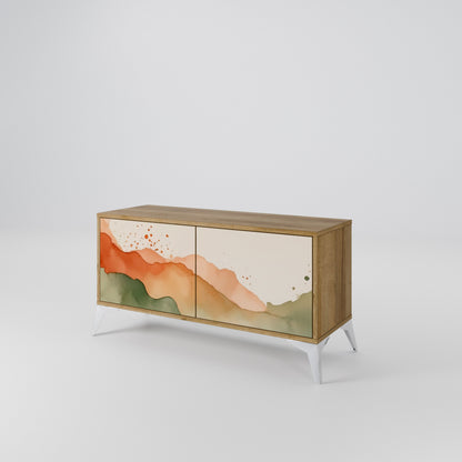 WATERCOLOUR PEAKS Mobile TV Compatto a 2 Ante