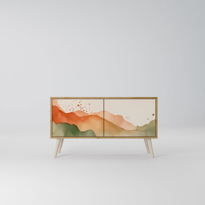 WATERCOLOUR PEAKS Mobile TV Compatto a 2 Ante