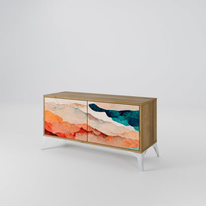 ABSTRACT LANDSCAPE Mobile TV Compatto a 2 Ante