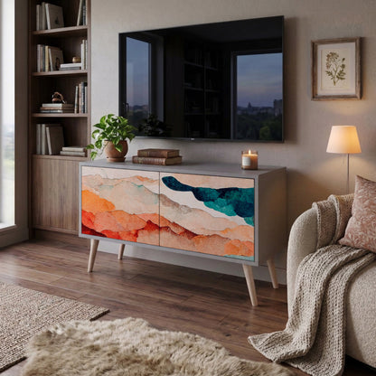 ABSTRACT LANDSCAPE Mobile TV Compatto a 2 Ante