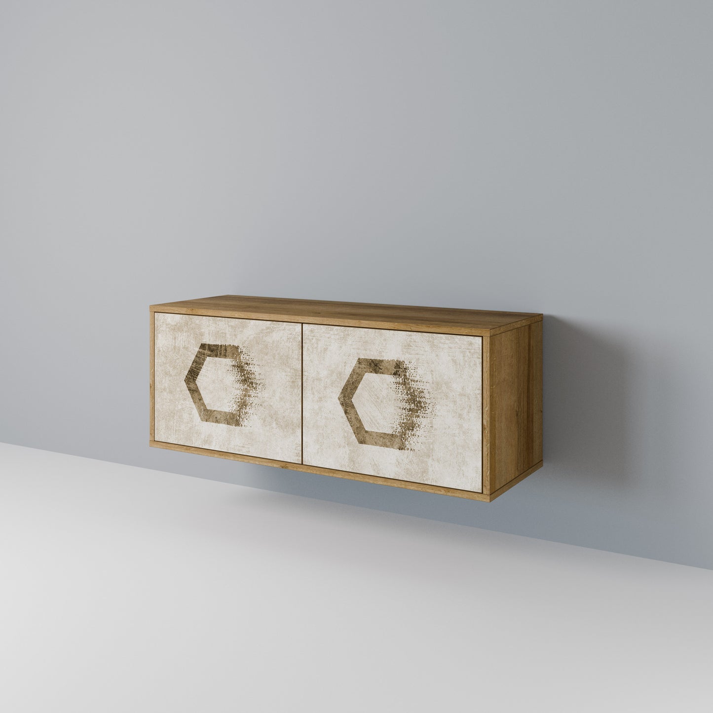 HEXAGONAL SHAPES Mobile TV Compatto a 2 Ante