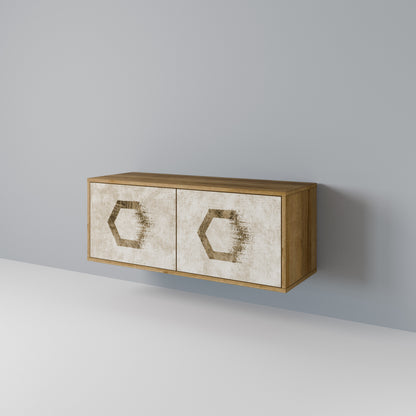 HEXAGONAL SHAPES Mobile TV Compatto a 2 Ante