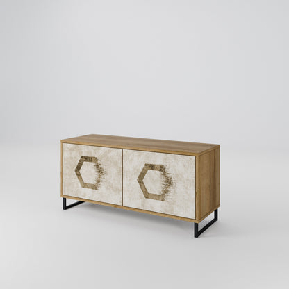 HEXAGONAL SHAPES Mobile TV Compatto a 2 Ante
