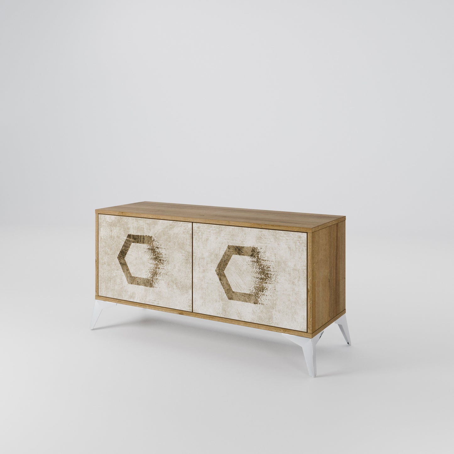 HEXAGONAL SHAPES Mobile TV Compatto a 2 Ante