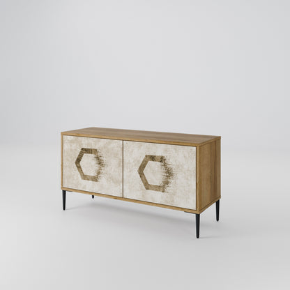 HEXAGONAL SHAPES Mobile TV Compatto a 2 Ante