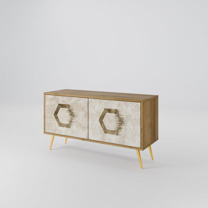 HEXAGONAL SHAPES Mobile TV Compatto a 2 Ante