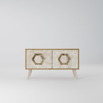 HEXAGONAL SHAPES Mobile TV Compatto a 2 Ante
