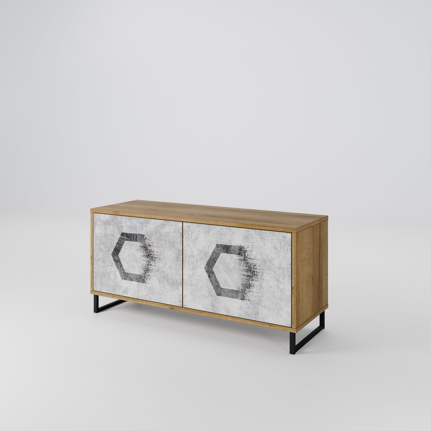 HEXAGONAL FIGURES Mobile TV Compatto a 2 Ante