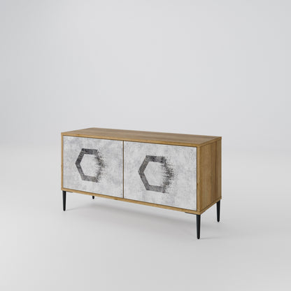 HEXAGONAL FIGURES Mobile TV Compatto a 2 Ante
