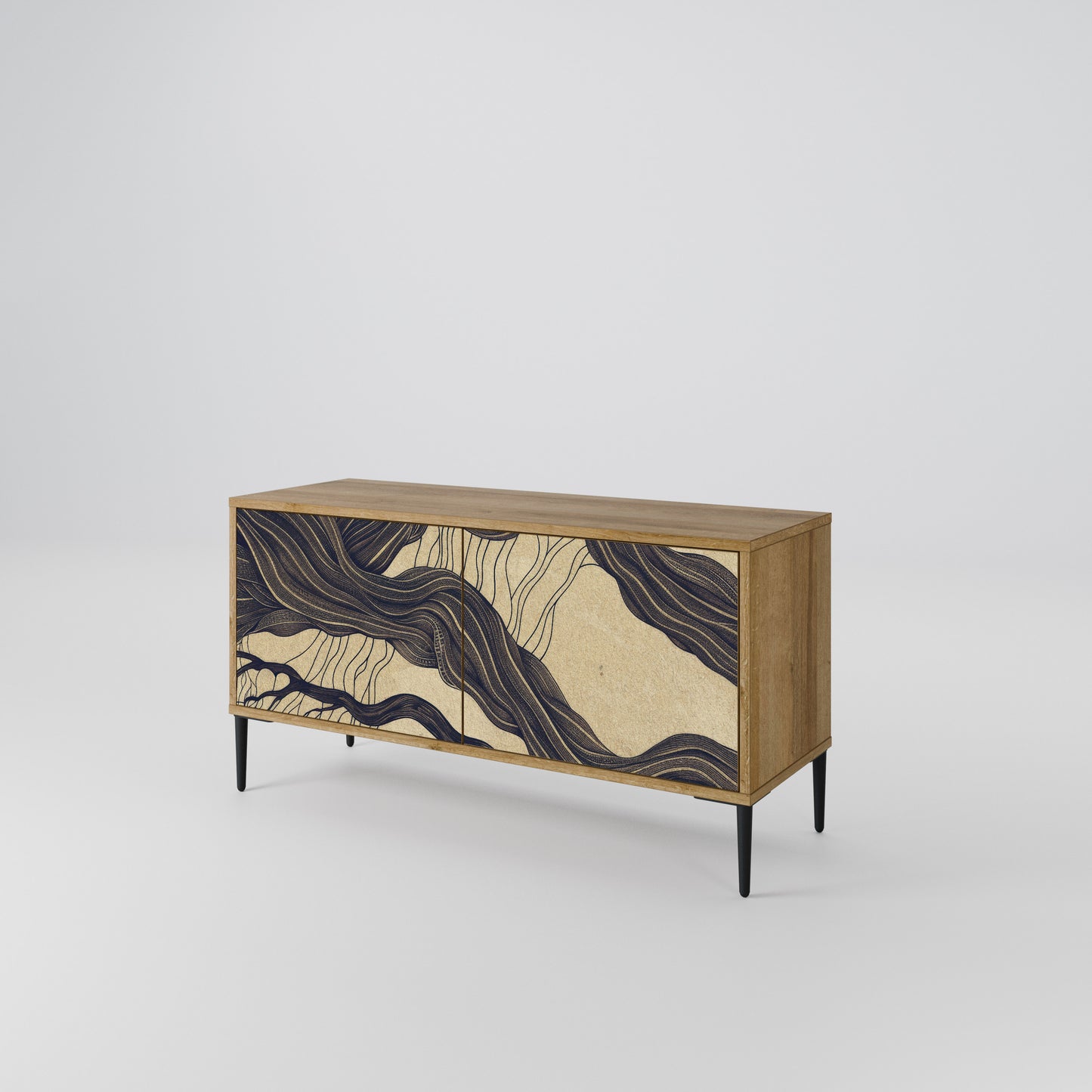 UNIFIED FRAGMENTS Compact 2-Door TV Cabinet