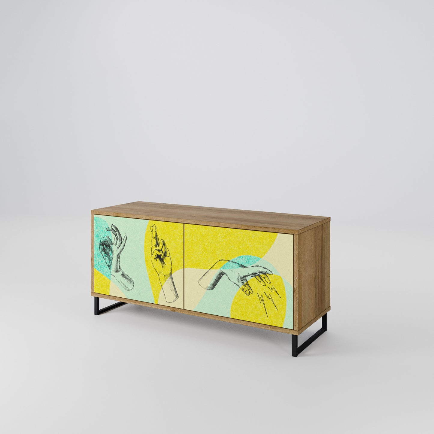 BODY LANGUAGE Compact 2-Door TV Cabinet