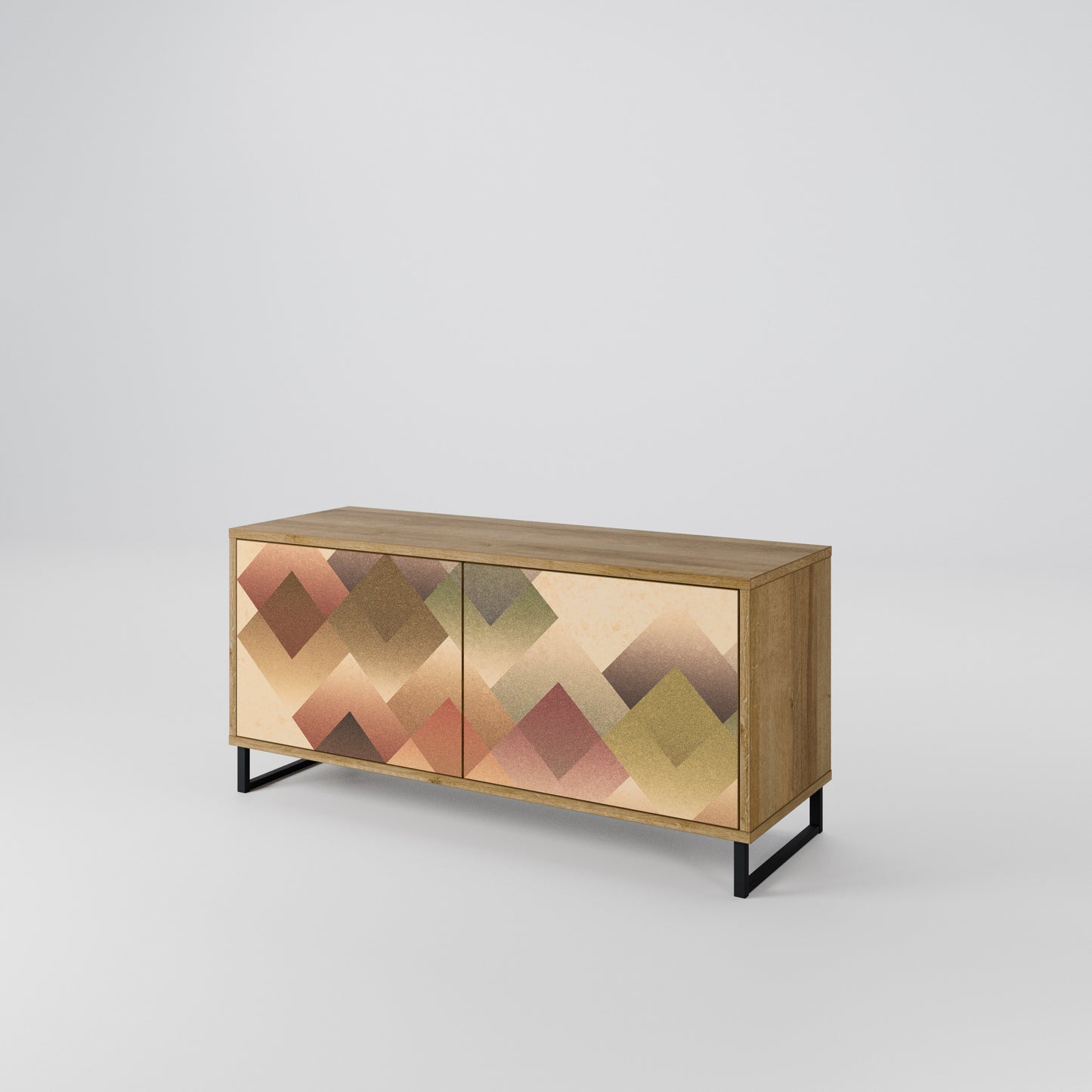GEOMETRIC FUSION Compact 2-Door TV Cabinet