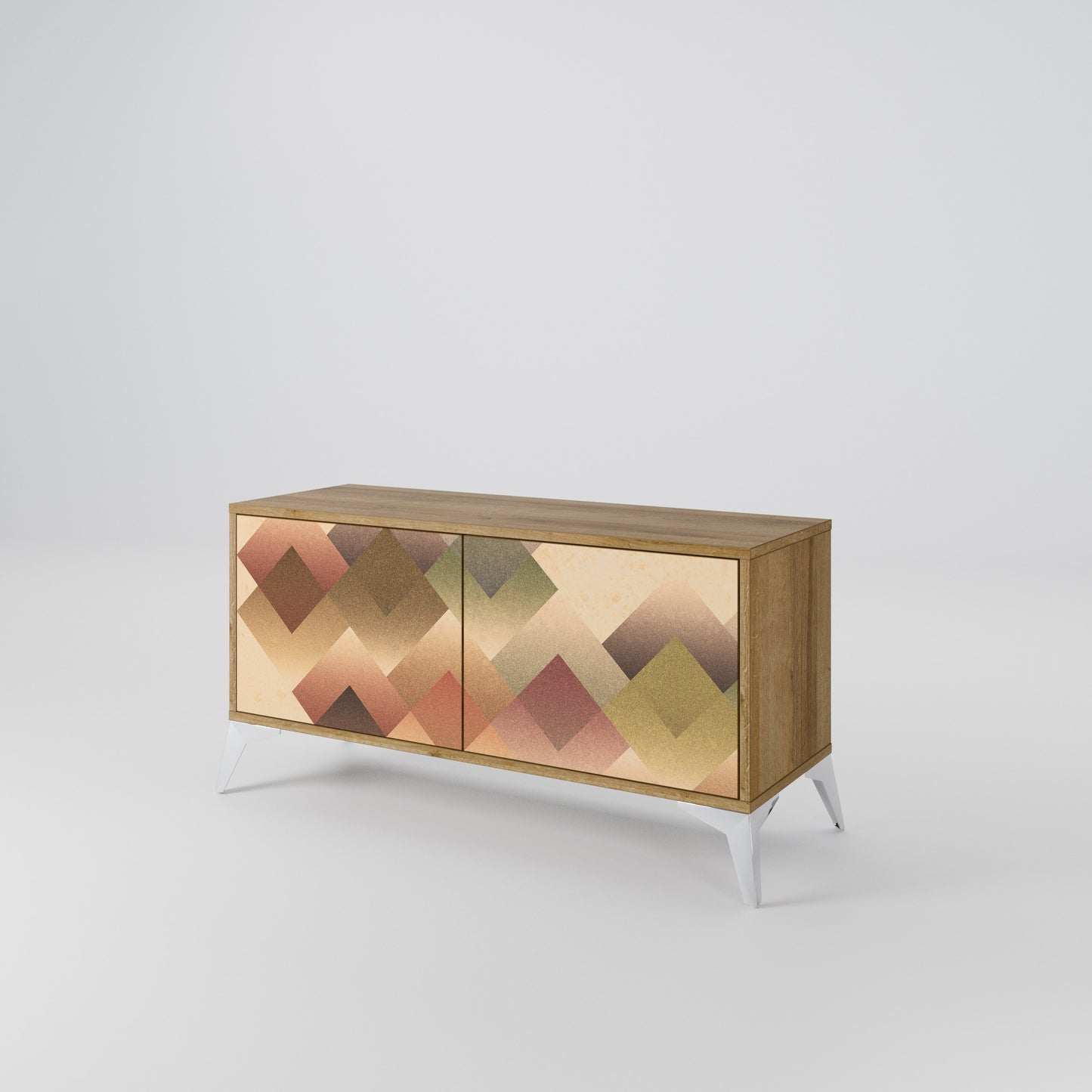 GEOMETRIC FUSION Compact 2-Door TV Cabinet