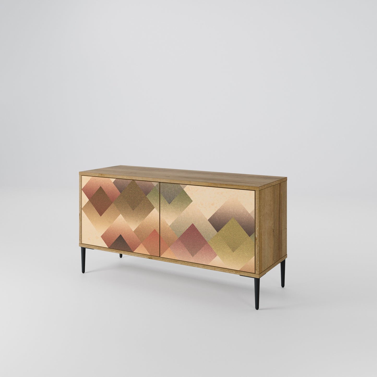 GEOMETRIC FUSION Compact 2-Door TV Cabinet